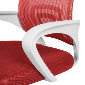 Sedia girevole da ufficio con schienale reclinabile regolabile in altezza rosso moderna ufficio in casa