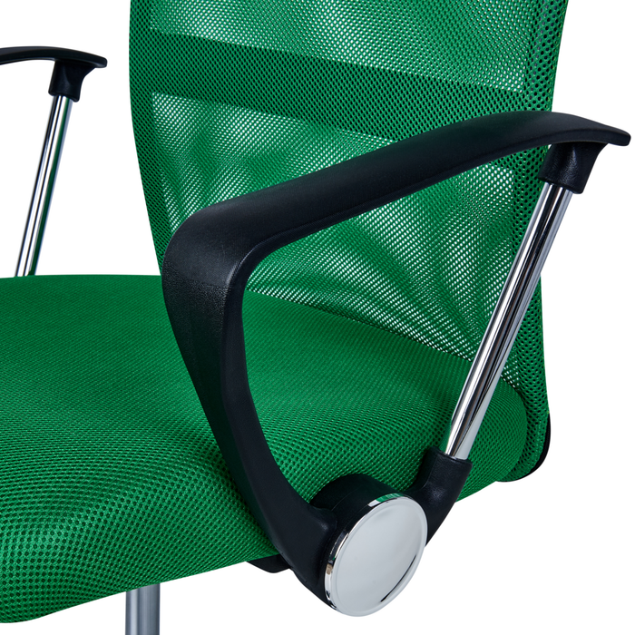 Sedia girevole da ufficio regolabile in altezza con rivestimento in rete verde ufficio in casa