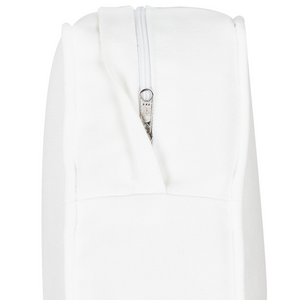 Divano da giardino a 3 posti in rattan naturale bianco con cuscino in cotone di media resistenza per esterni in stile bohémien per il giardino e il balcone