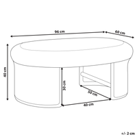 Tavolino da giardino in rattan naturale 96 x 60 cm stile boho esterno