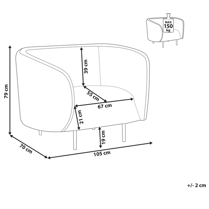 Poltrona morbida in tessuto bouclè bianco e nero stile glamour retrò soggiorno