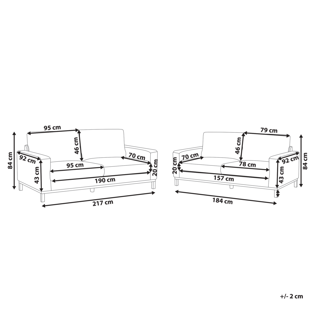 Set da salotto 2 posti e 3 posti in corda beige chiaro con Gambe in legno chiaro stile moderno