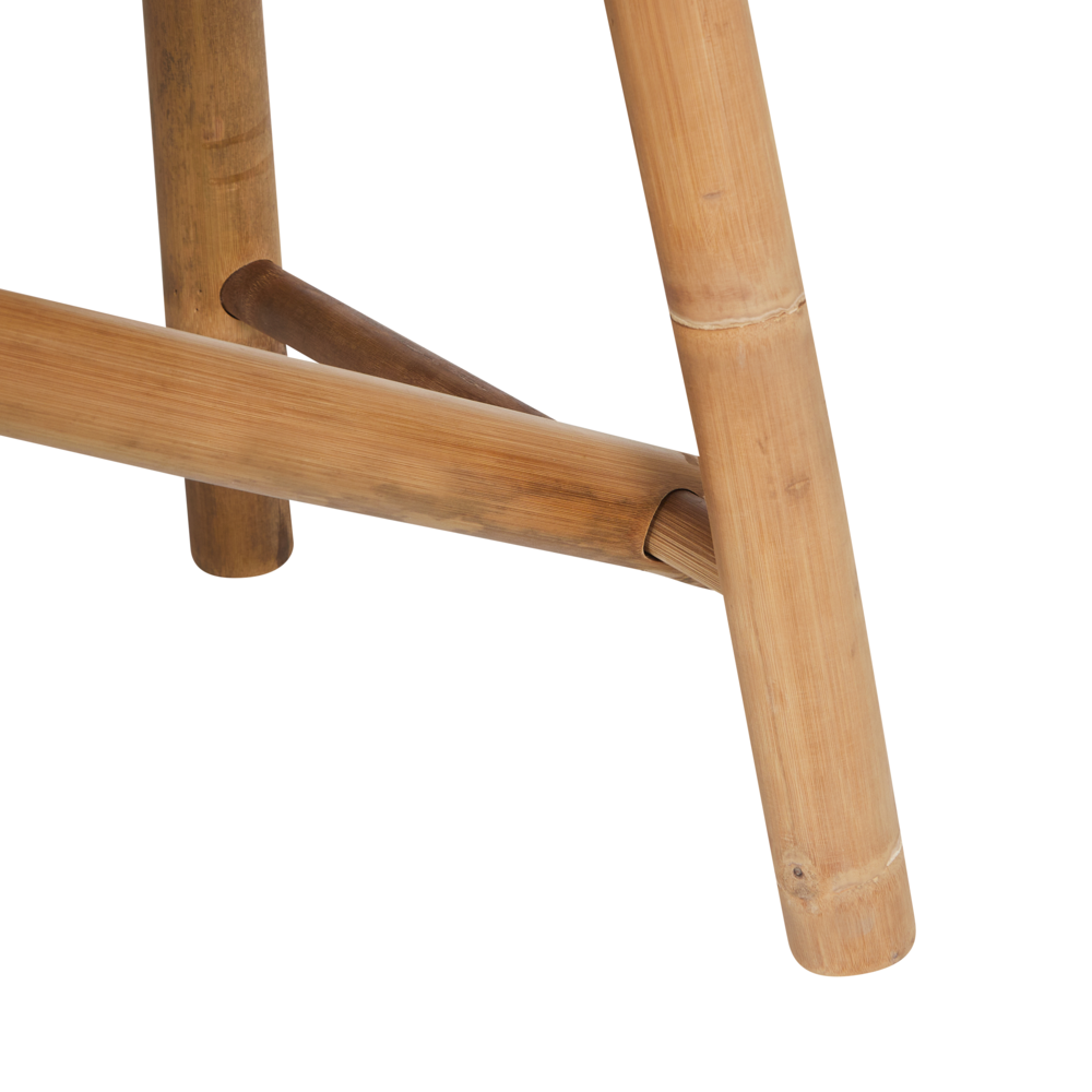 Set di 2 panche da giardino in bambù in legno chiaro 180 cm pieghevole