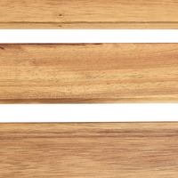 Lettino da sole in legno di acacia chiaro Cuscino Grigio Design a doghe Pieghevole Caratteristica Forma curva Giardino Patio Balcone