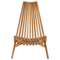 Set di 2 sedie da giardino in legno di acacia chiaro per esterni pieghevoli e sedute da bistrot in stile rustico e moderno