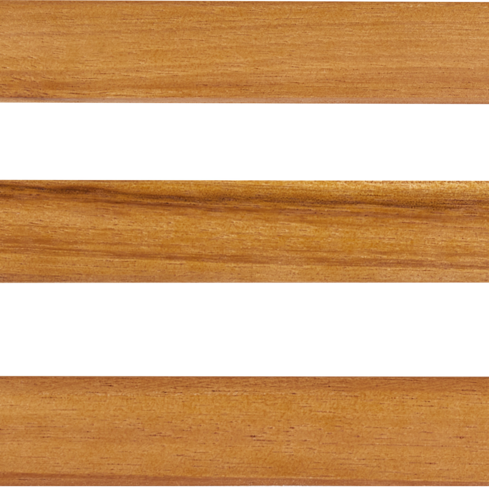 Set di 3 sgabelli da giardino in legno di acacia chiaro da giardino moderno e rustico.