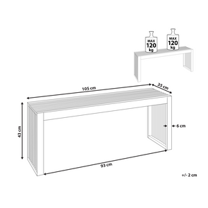 Panca da pranzo da giardino in legno chiaro di acacia a 2 posti, moderna e rustica, per esterni e interni.