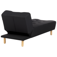 Chaise longue Verde Rivestimento in Tessuto Gambe in Legno Chiaro Stile Scandinavo