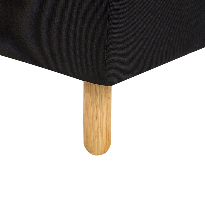 Chaise longue Verde Rivestimento in Tessuto Gambe in Legno Chiaro Stile Scandinavo