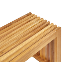 Set da pranzo da giardino 3 pezzi Tavolo rettangolare in legno massiccio di acacia 2 panche Design rustico per interni esterni