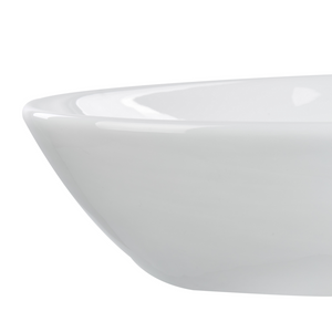 Lavabo da appoggio in ceramica bianca lucida 600 x 390 mm Lavello da bagno di forma irregolare