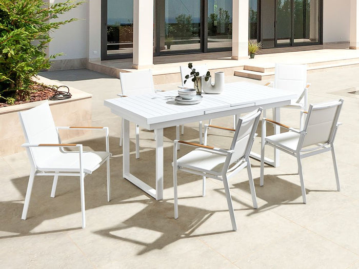 Tavolo da giardino allungabile metallo nero 180/240 x 90 cm da esterno terrazza