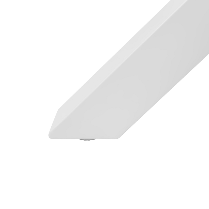 Tavolo da giardino in alluminio con gambe in alluminio e piano in vetro ceramico bianco stile moderno