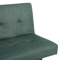 Divano Letto Rivestimento Tessuto Verde Patchwork Multicolore 3 Posti Meccanismo Click Clack