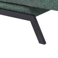 Divano Letto Rivestimento Tessuto Verde Patchwork Multicolore 3 Posti Meccanismo Click Clack