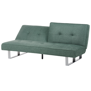 Divano letto in tessuto verde Rivestimento 3 posti reclinabile con schienale diviso