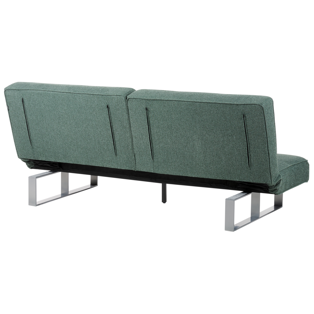 Divano letto in tessuto verde Rivestimento 3 posti reclinabile con schienale diviso