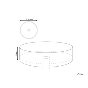 Lavandino da appoggio Verde Ceramica 370 mm Lucido Lavandino da bagno rotondo