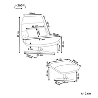 Poltrona girevole con poggiapiedi Verde Ciniglia Base singola Seduta imbottita