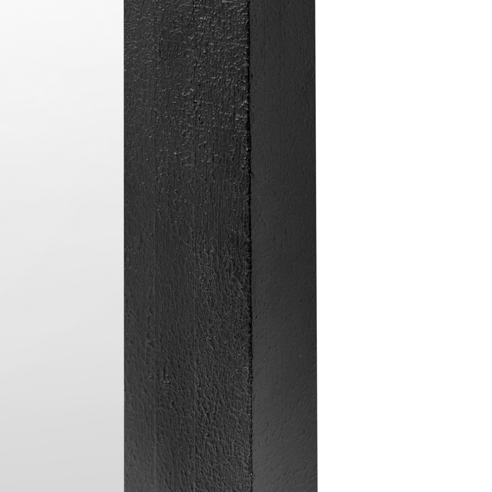 Specchio decorativo da parete in metallo 43 x 69 cm nero stile moderno