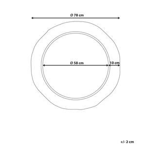Specchio decorativo da parete in metallo ⌀ 68 cm Bianco stile moderno