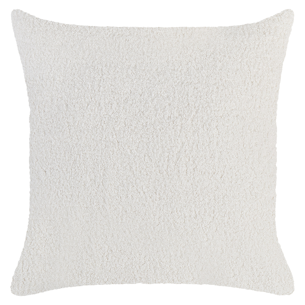 Chaise longue tessuto bouclè bianco lato destro stile moderno minimalista