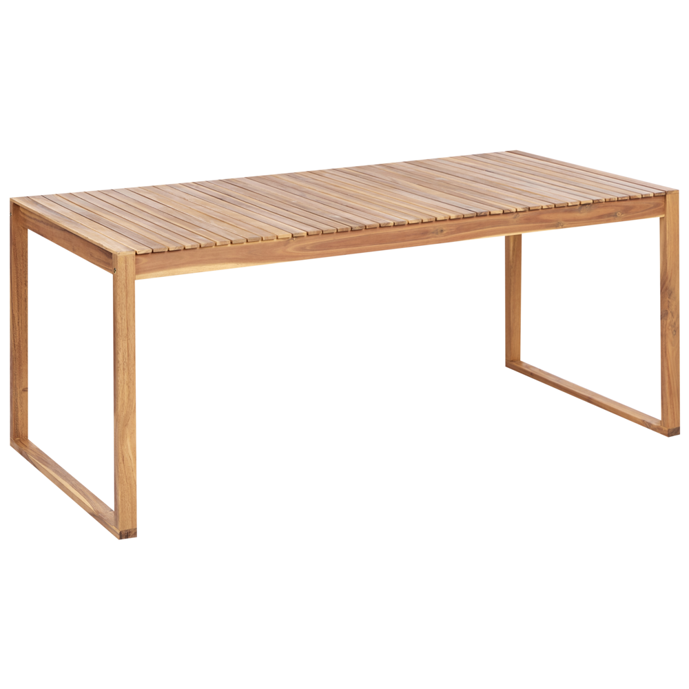 Tavolo da pranzo da giardino rustico in legno d'acacia certificato 180 x 90 cm piano rettangolare resistente agli agenti atmosferici design classico