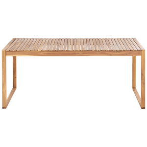 Tavolo da pranzo da giardino rustico in legno d'acacia certificato 180 x 90 cm piano rettangolare resistente agli agenti atmosferici design classico
