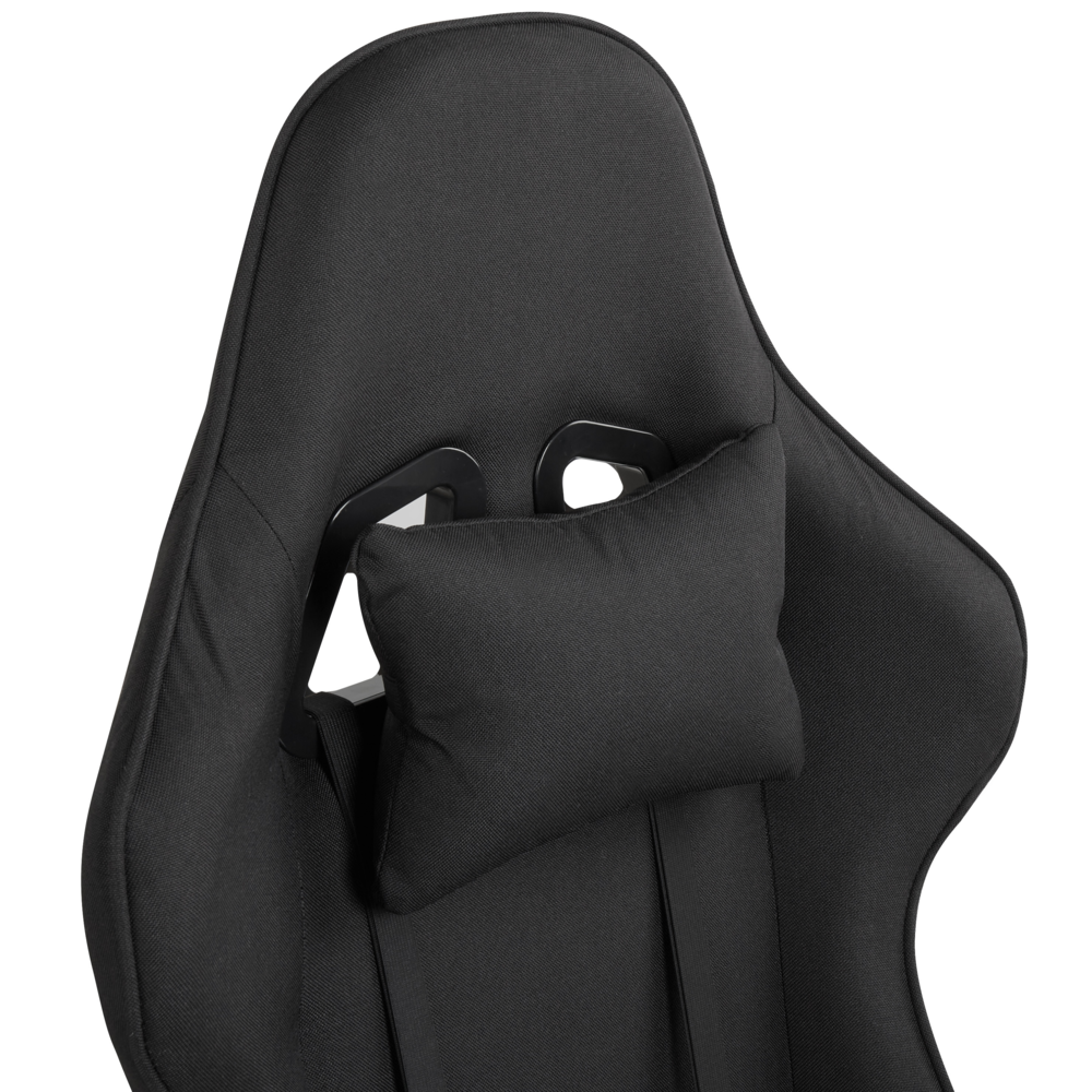 Sedia da ufficio ergonomica in tessuto con braccioli regolabili di colore nero poltrona gaming stile moderno