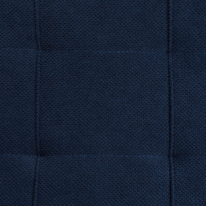 Ottomana Blu Marino 100 x 42 x 40 cm in tessuto poliestere Poggiapiedi imbottito Soggiorno Stile Moderno