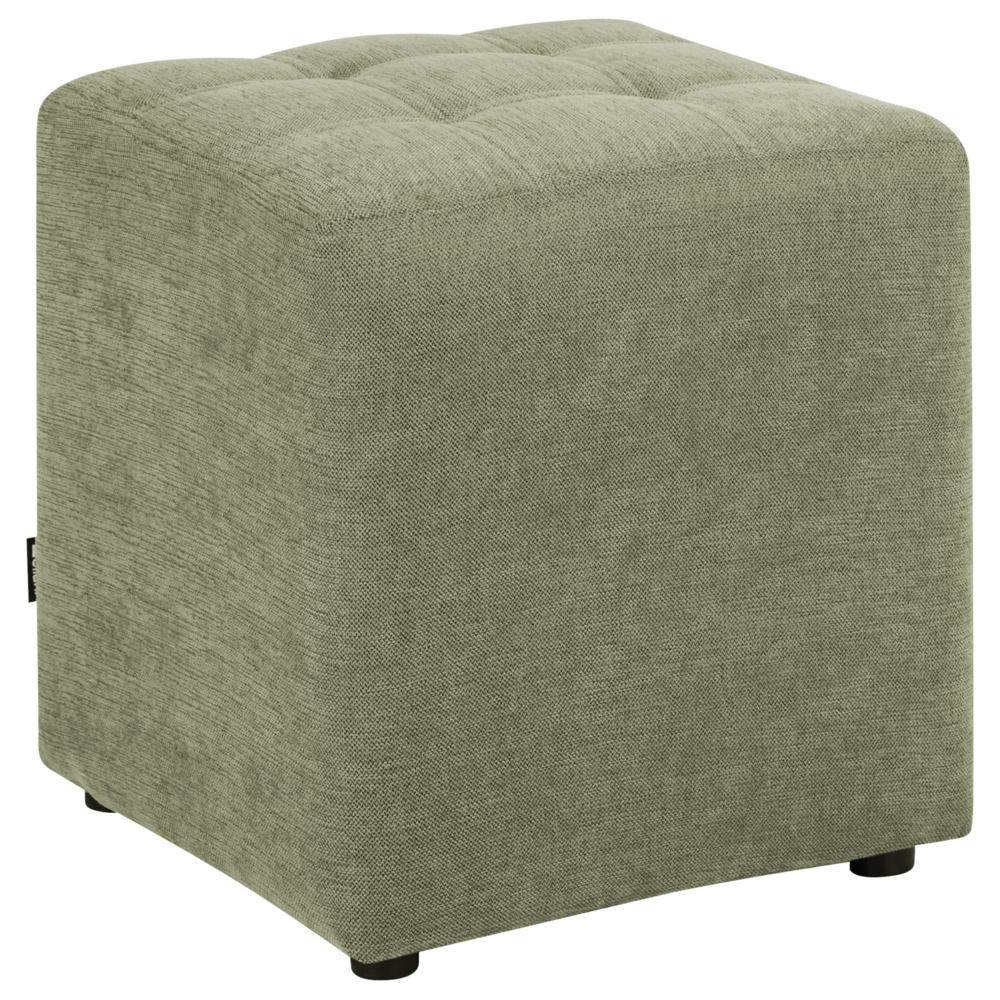 Poggiapiedi in Tessuto Verde Quadrato 37 x 37 cm