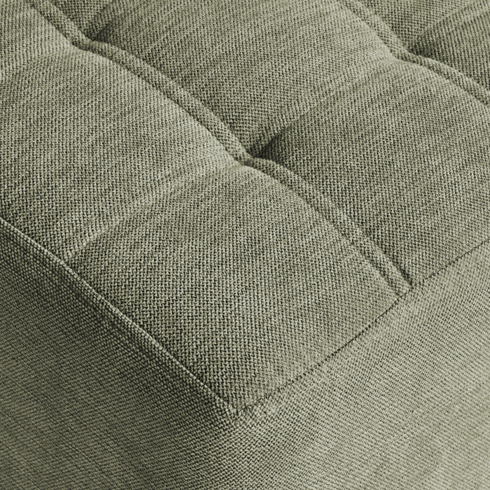 Poggiapiedi in Tessuto Verde Quadrato 37 x 37 cm