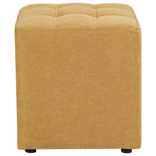 Poggiapiedi in Tessuto Giallo Quadrato 37 x 37 cm
