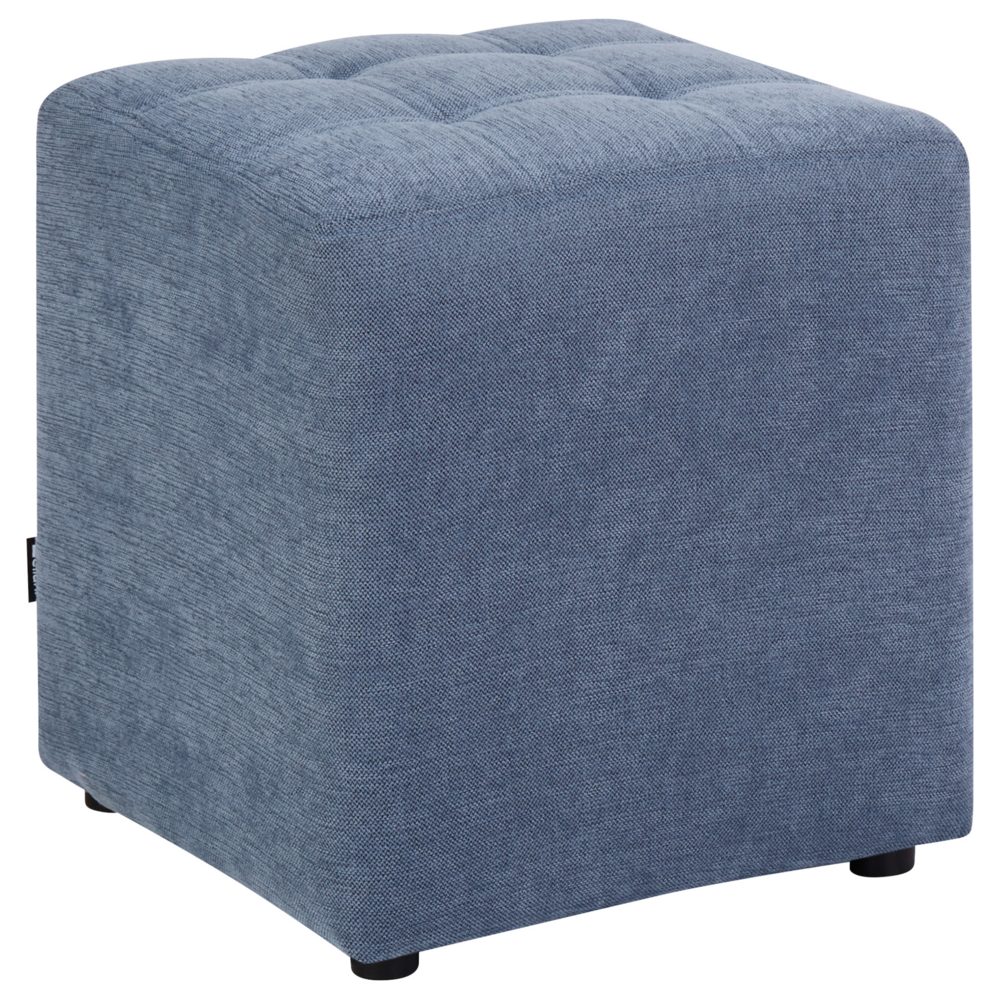 Poggiapiedi in Tessuto Blu Quadrato 37 x 37 cm