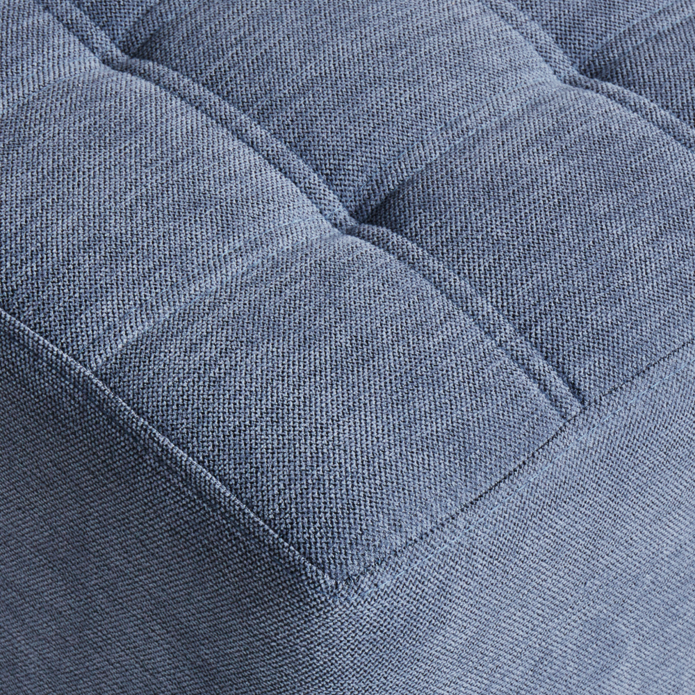 Poggiapiedi in Tessuto Blu Quadrato 37 x 37 cm