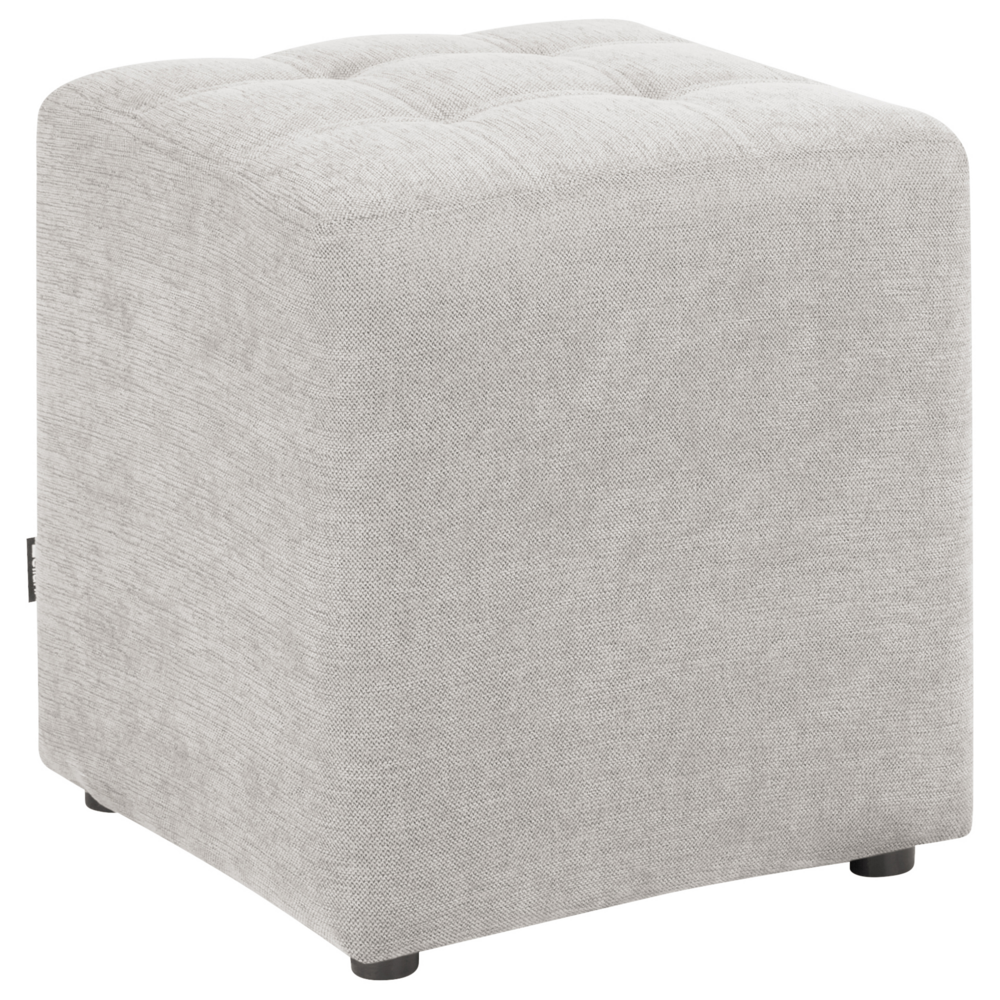 Poggiapiedi in Tessuto Grigio Chiaro Quadrato 37 x 37 cm