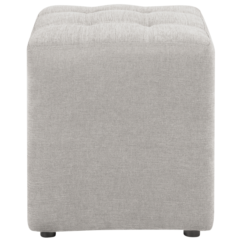 Poggiapiedi in Tessuto Grigio Chiaro Quadrato 37 x 37 cm