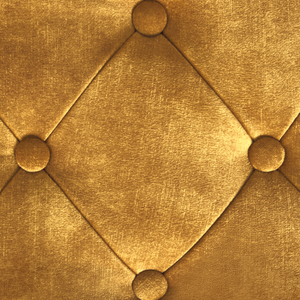 Panca Giallo Tessuto imbottito Velluto Accento di metallo Gambe d'oro Panca da letto Sgabello