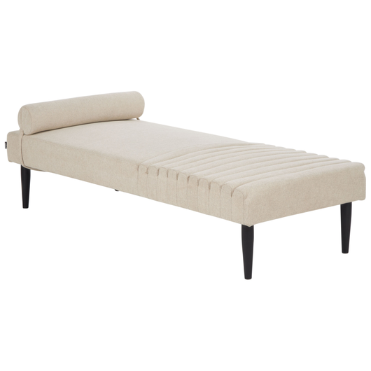 Chaise Lounge Beige Rivestimento in tessuto Gambe in metallo Moderno Minimalista
