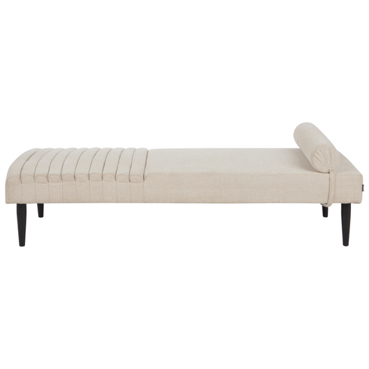 Chaise Lounge Beige Rivestimento in tessuto Gambe in metallo Moderno Minimalista