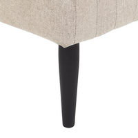 Chaise Lounge Beige Rivestimento in tessuto Gambe in metallo Moderno Minimalista