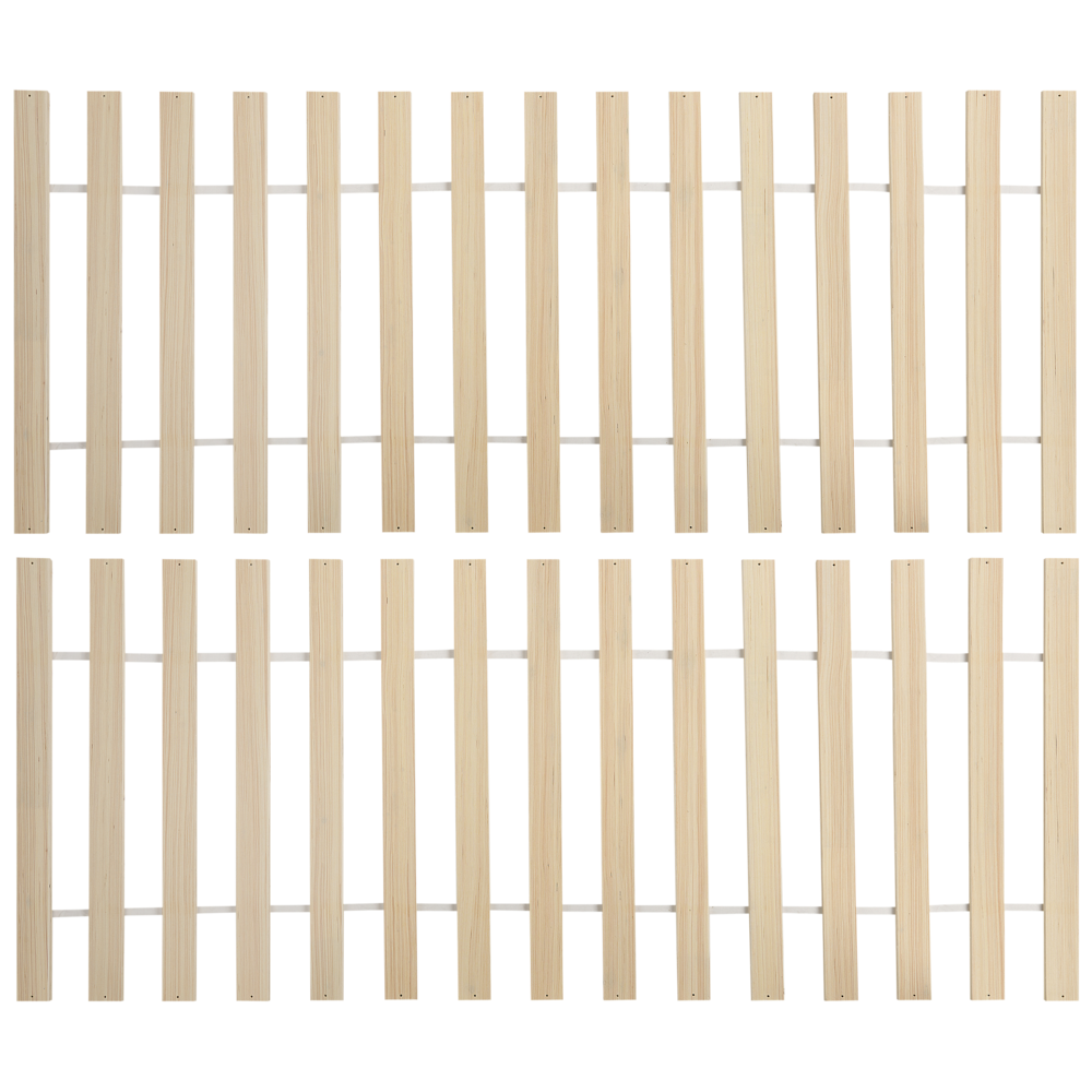 Letto matrimoniale in legno di pino scuro 140 x 200 cm a doghe