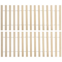 Letto matrimoniale in legno di pino scuro 140 x 200 cm a doghe