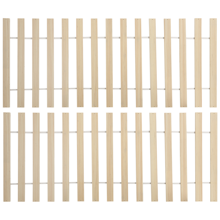 Letto matrimoniale in legno di pino scuro 140 x 200 cm a doghe