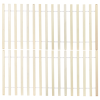 Letto in legno chiaro 180 x 200 cm testiera letto a doghe