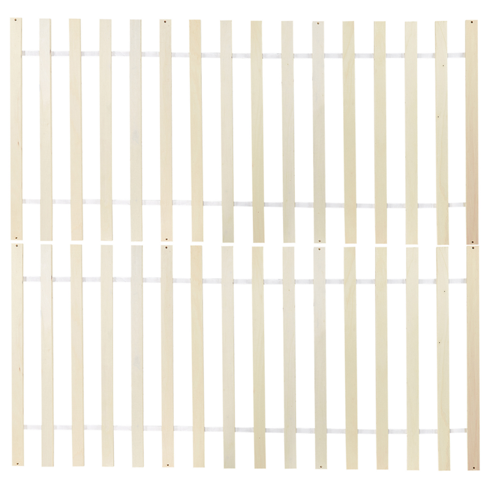 Letto in legno chiaro 180 x 200 cm testiera letto a doghe