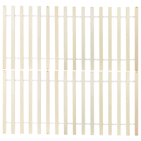 Letto matrimoniale in legno di pino chiaro 160 x 200 cm rete a doghe