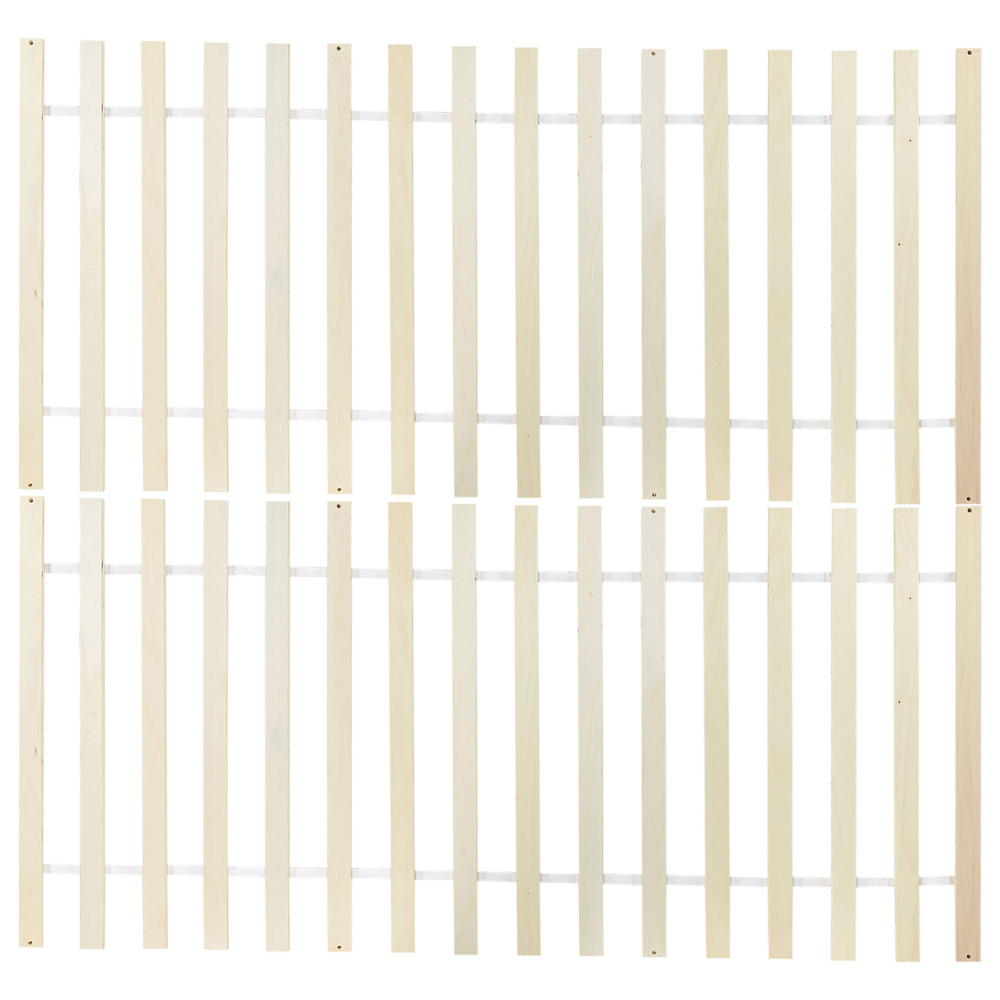 Letto in Legno di pino Bianco con Rete a Doghe Stile Classico 160 x 200 cm