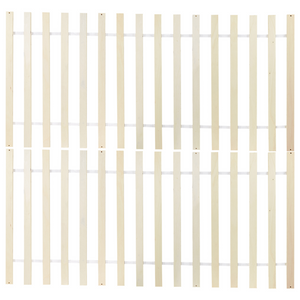 Letto in Legno di pino Bianco con Rete a Doghe Stile Classico 160 x 200 cm