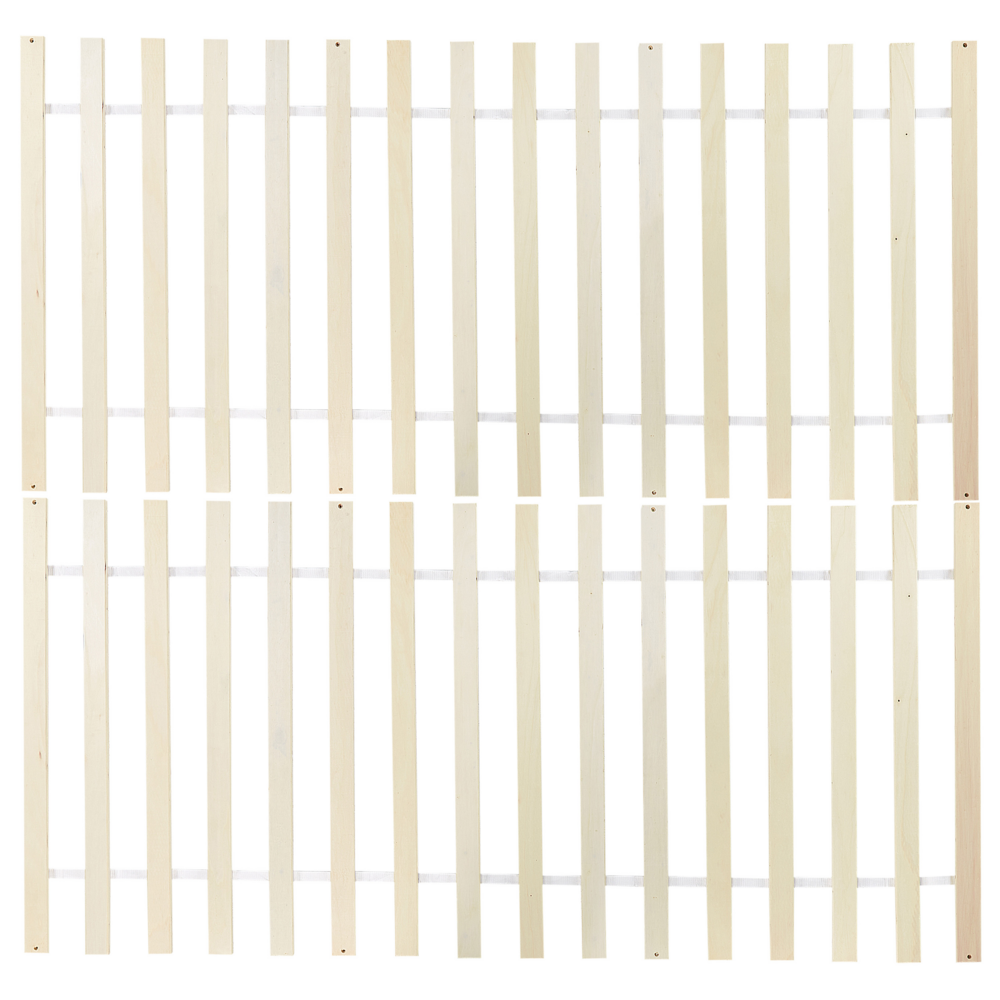 Letto in Legno di pino Bianco con Rete a Doghe Testiera Alta 180 x 200 cm